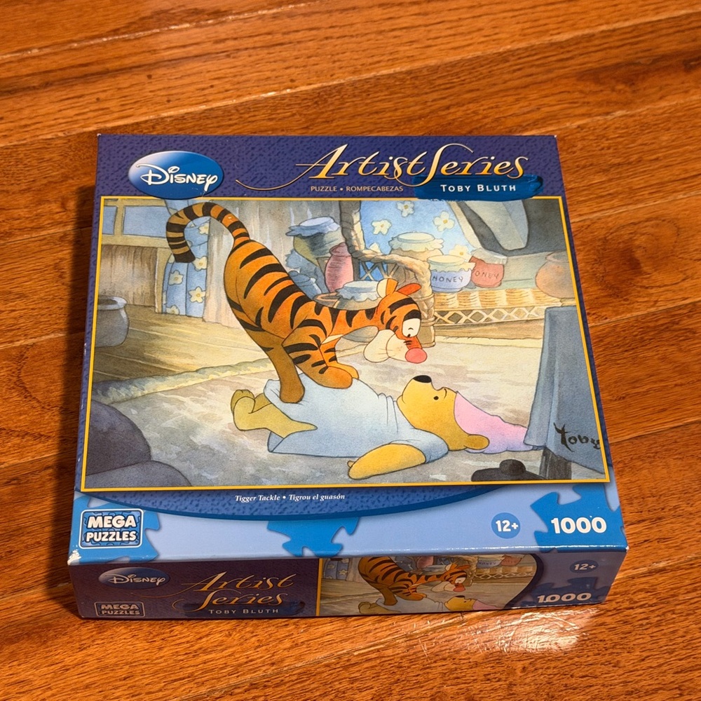 Disney Artist Series Puzzle Featuring Tigger & Winnie the Pooh - Blue